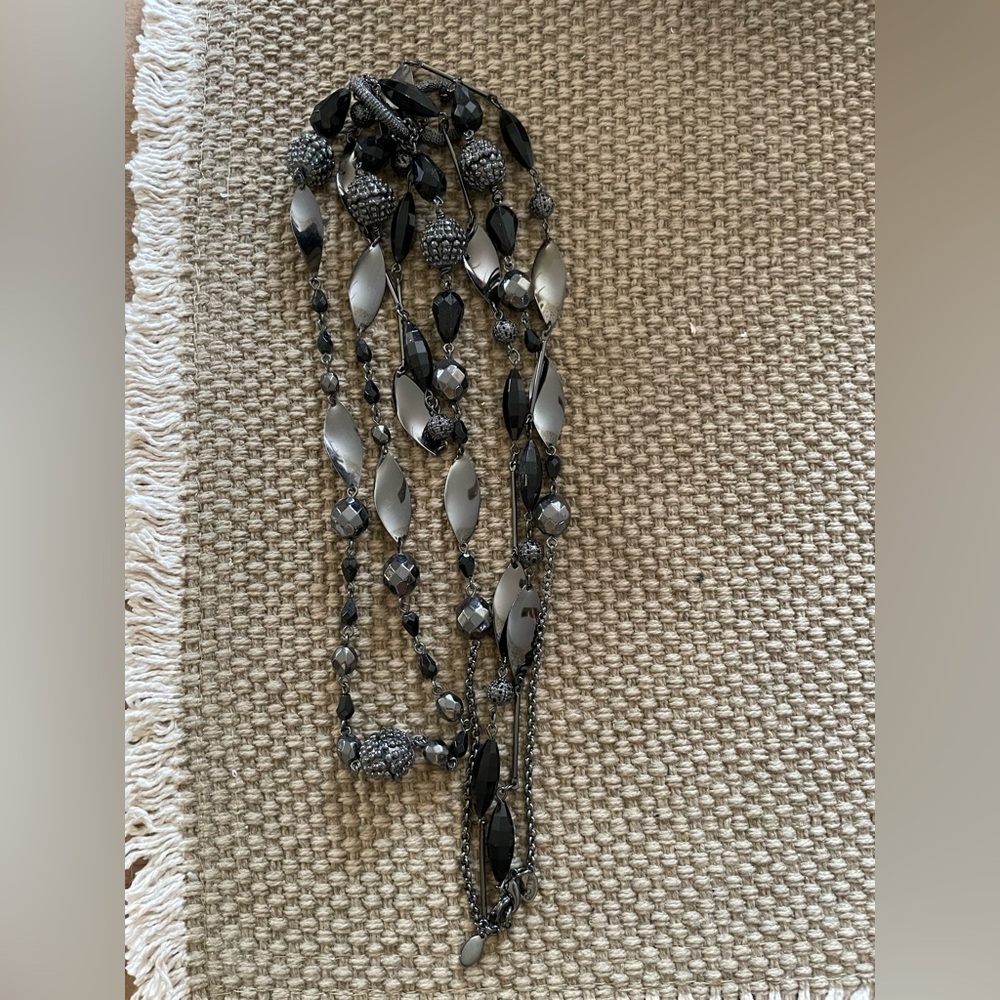 Aldo black & charcoal necklace